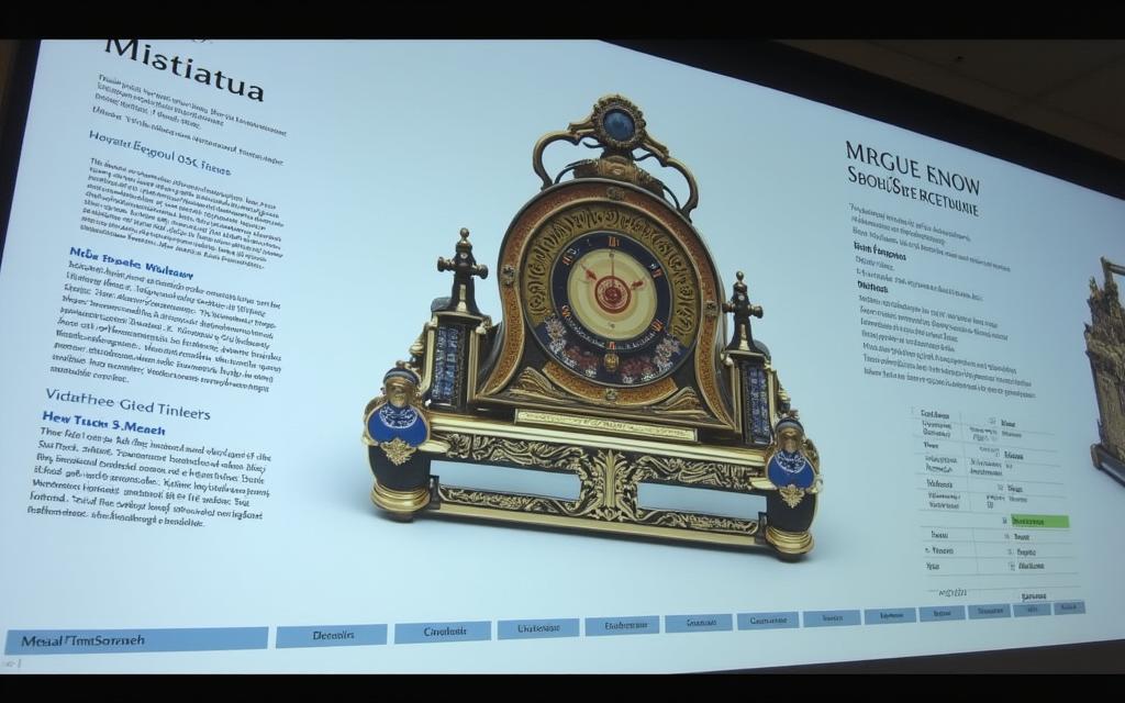 国立時間博物館バーチャル展示の詳細なインターフェース