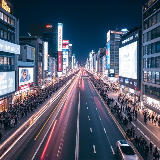 東京の街並みの24時間タイムラプスビデオ